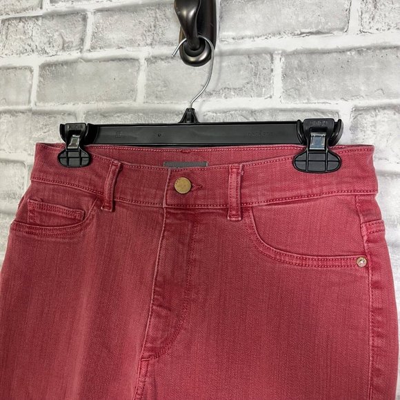 DL1961 Farrow Cropped High Rise Instasulpt Skinny Wine Colored Jeans Womens 29 - Picture 2 of 12